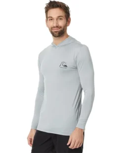 Quiksilver DNA Bubble Logo Long Sleeve Hooded Surf Tee Rashguard | Swimwear
