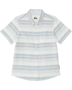 Quiksilver Kids Oxford Stripe Classic Short Sleeve (Toddler/Little Kids) | Shirts & Tops