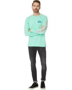 Quiksilver Comp Logo Long Sleeve Screen Tee | Shirts & Tops -Shoe Trendy Shop 61ggbemZYBL. AC SR736920